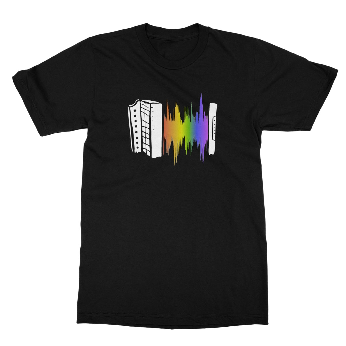 Rainbow Soundwave Melodeon T-Shirt