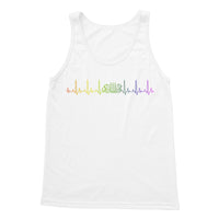 Rainbow Heartbeat Concertina Tank Top