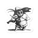  Goblin Playing Fiddle Sticker in size: 3"x4"