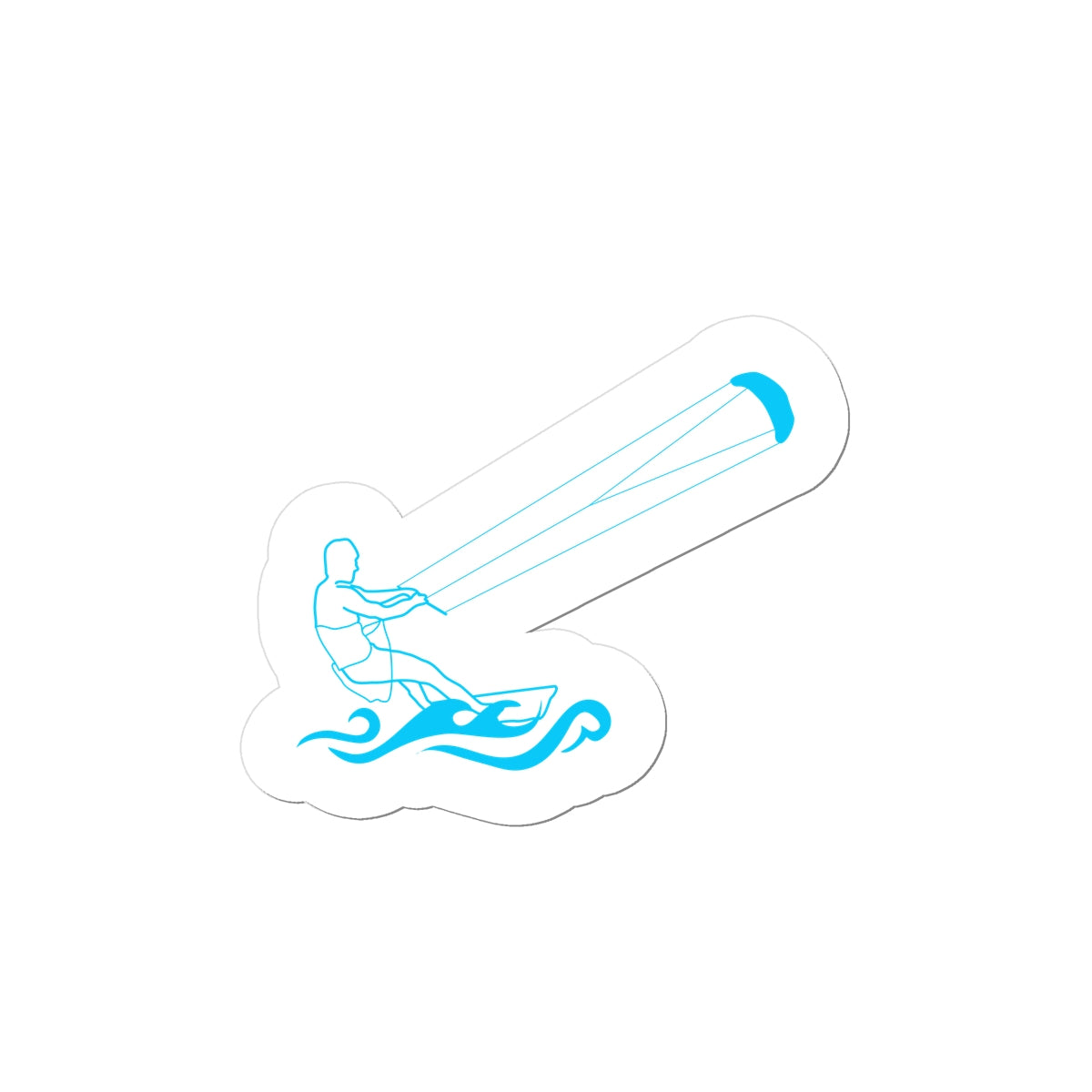 Kitesurfing Stylised Sticker