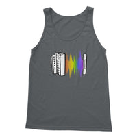 Sports Grey Rainbow Soundwave Melodeon Tank Top in size: S