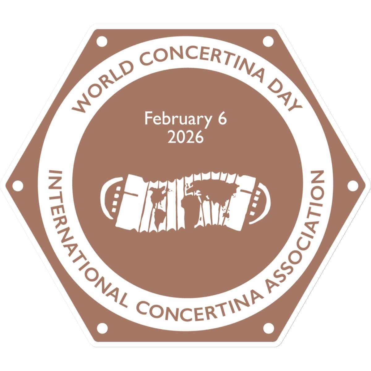  World Concertina Day 2026 Sticker in size: 14"x14"