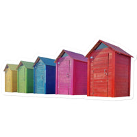 Beach Huts Sticker