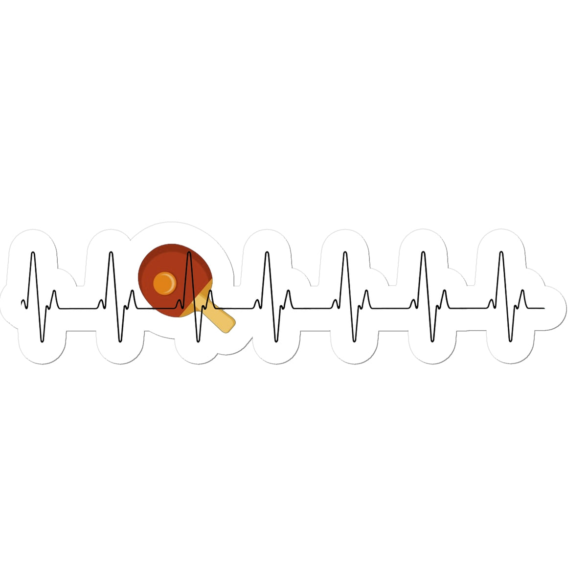 Table Tennis Heartbeat Sticker