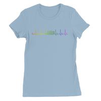 Rainbow Heartbeat Concertina Women's T-Shirt