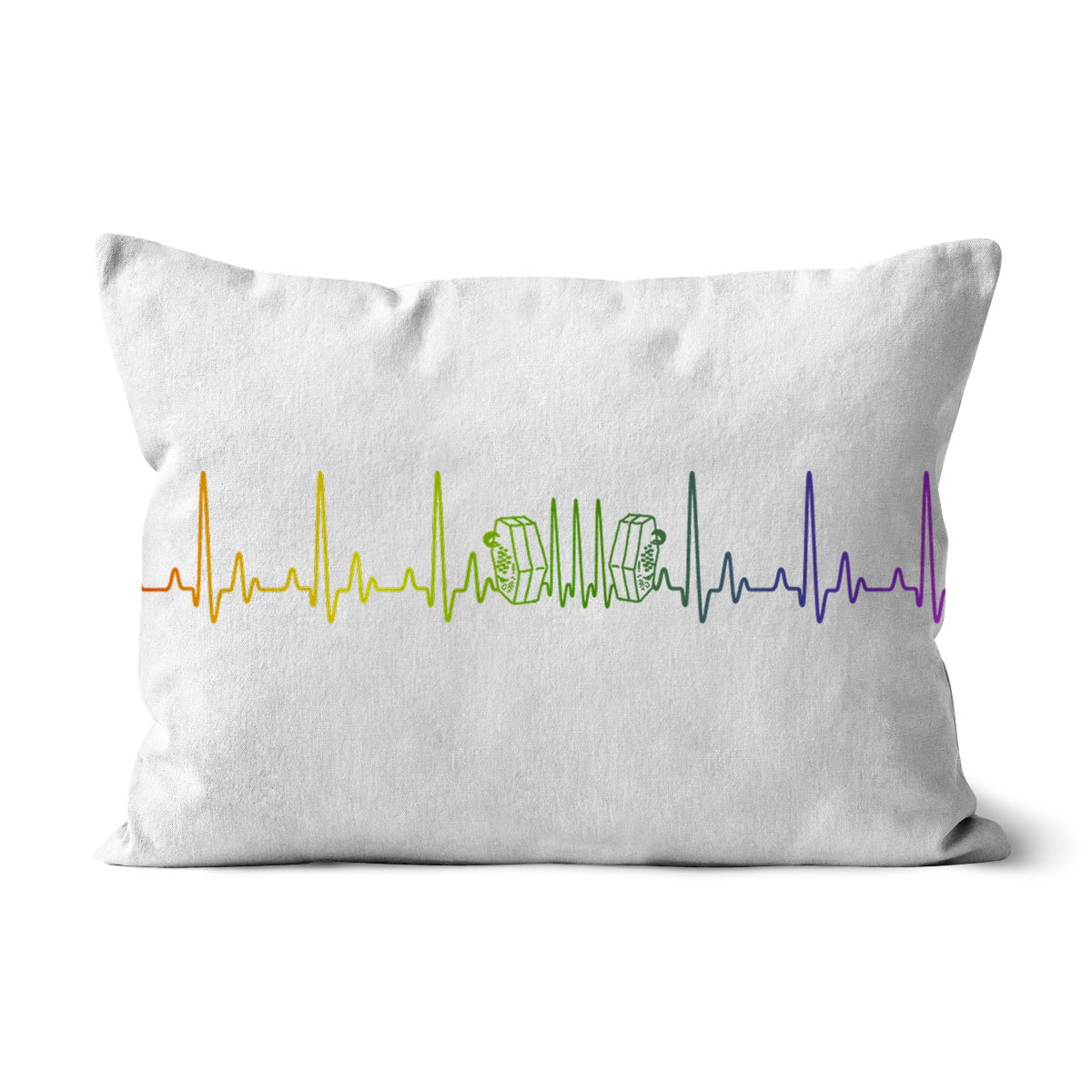Rainbow Heartbeat Concertina Cushion