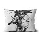 19"x13" Goblin Playing Fiddle Cushion in size: Faux Suede
