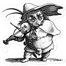  Goblin Playing Fiddle Sticker in size: 5.5"x5.5"