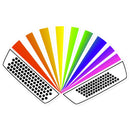  Rainbow Chromatic Accordion Sticker in size: 14"x14"