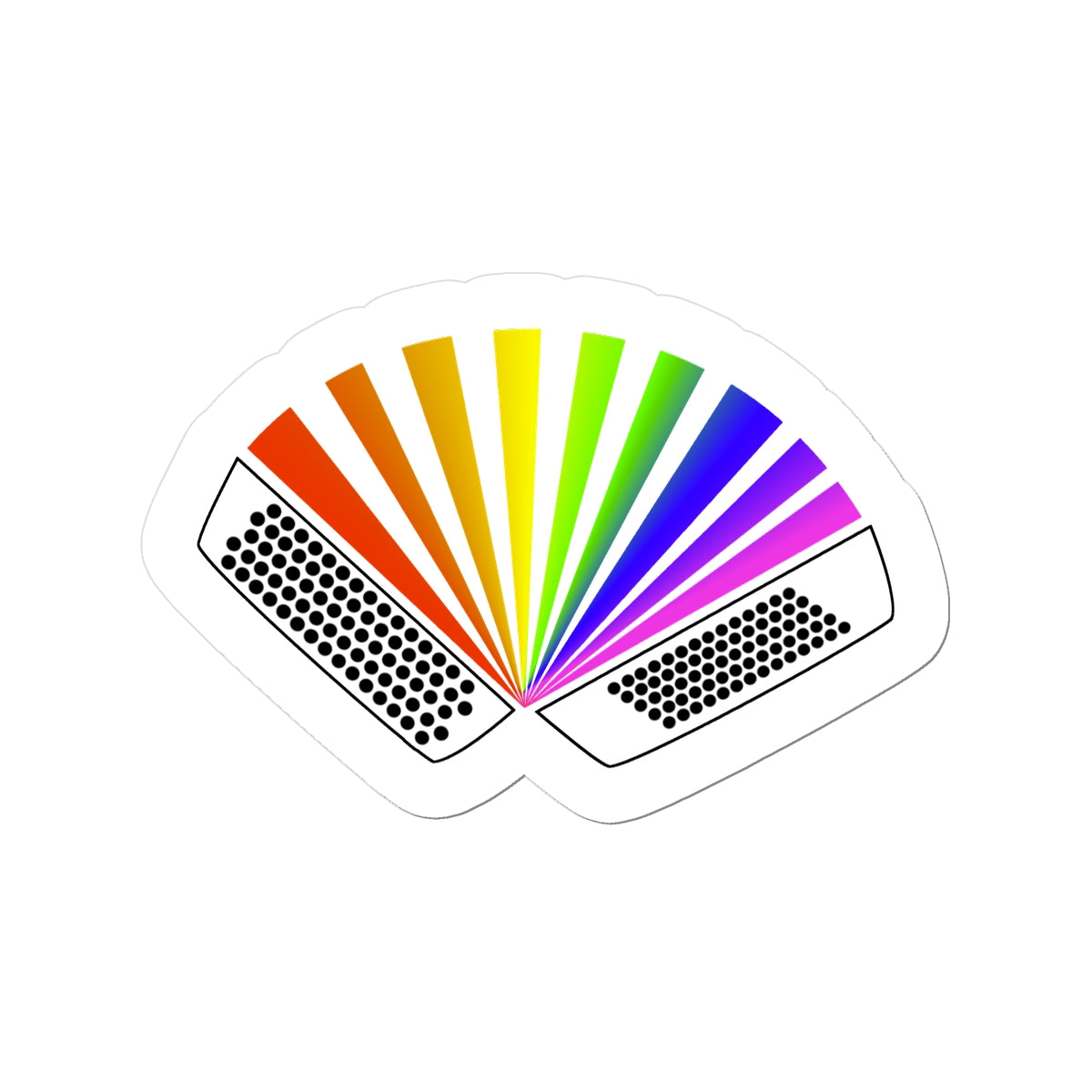 Rainbow Chromatic Accordion Sticker