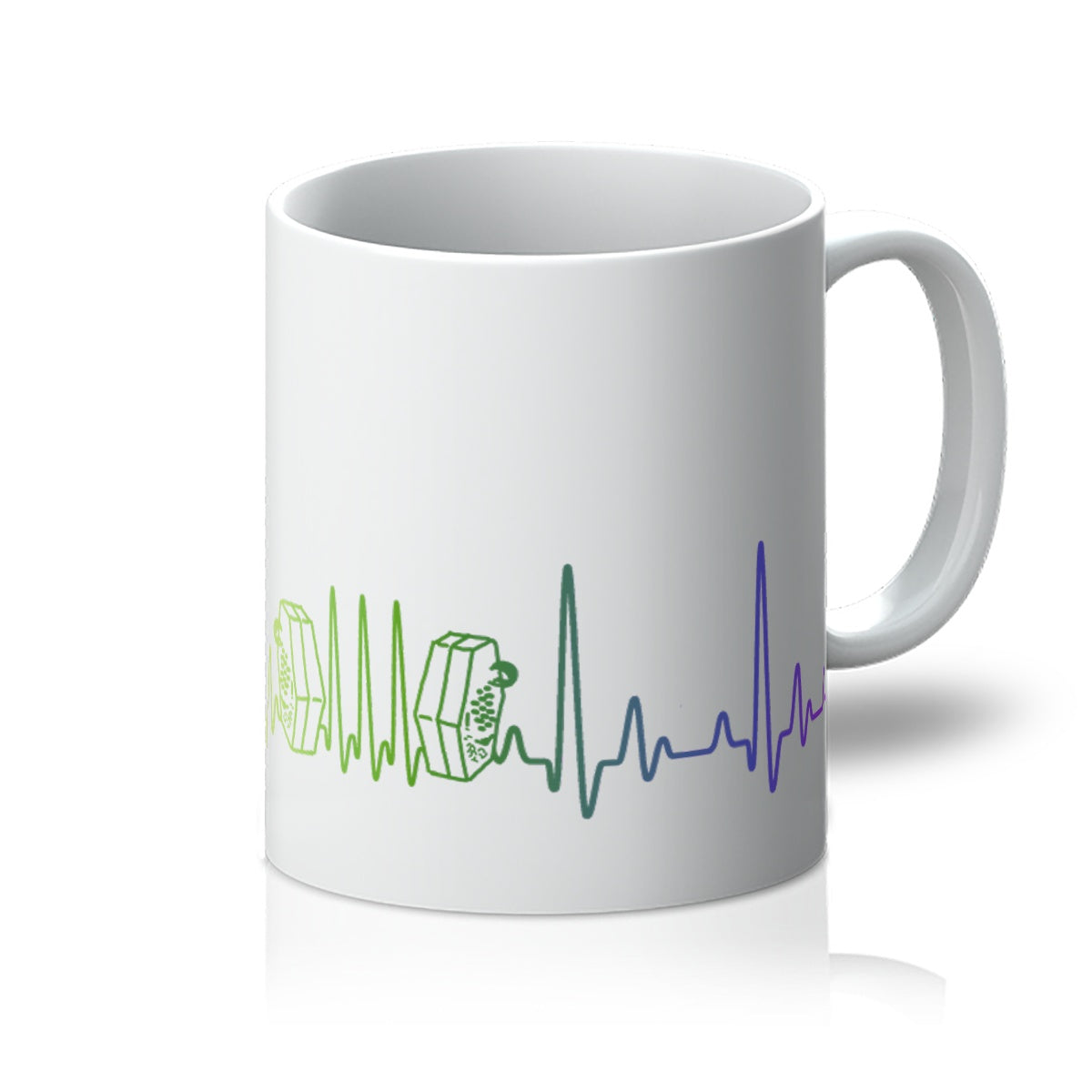 Rainbow Heartbeat Concertina Mug