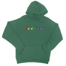 Rainbow Coloured Row of Guitars Hoodie