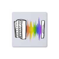  Rainbow Soundwave Melodeon Coaster in size: 6 Coasters