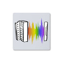  Rainbow Soundwave Melodeon Coaster in size: 4 Coasters