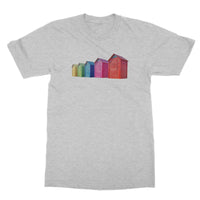 Rainbow Coloured Beach Huts T-Shirt