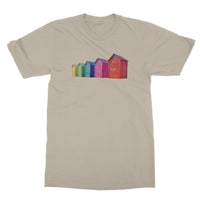 Rainbow Coloured Beach Huts T-Shirt