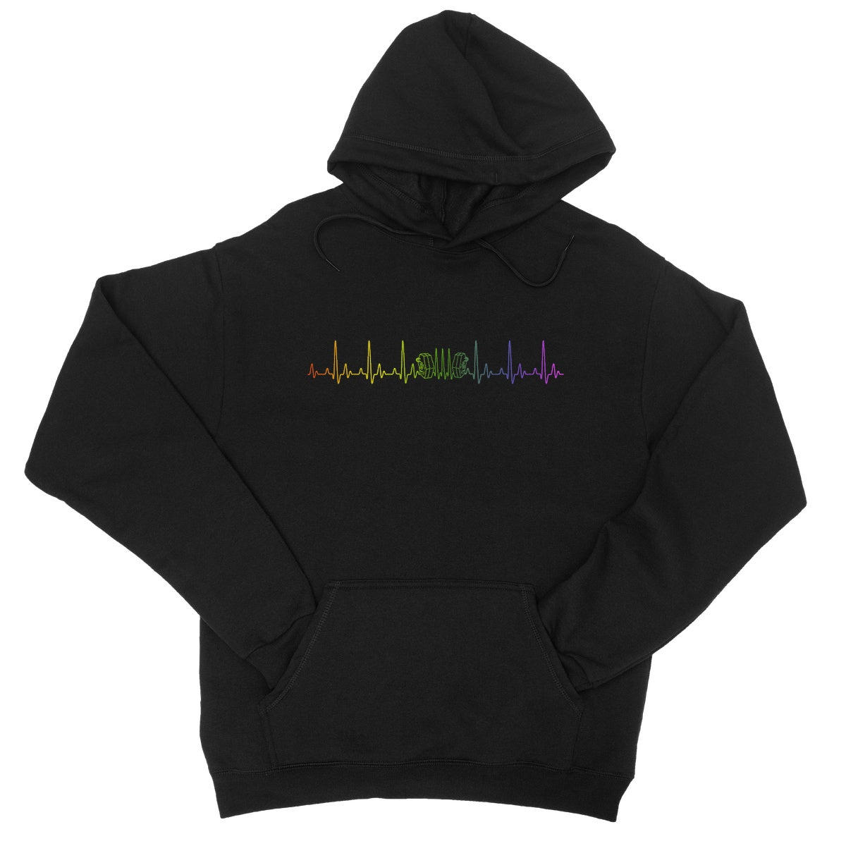 Rainbow Heartbeat Concertina Hoodie