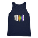 Black Rainbow Soundwave Melodeon Tank Top in size: L
