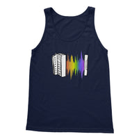 Black Rainbow Soundwave Melodeon Tank Top in size: L