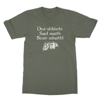 Good health, good life, good beer Irish Gaelic T-Shirt