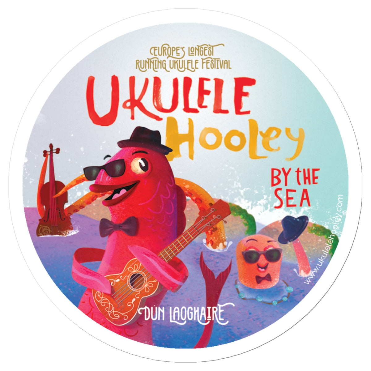 Ukulele Hooley Sticker 1