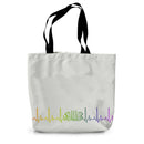 Rainbow Heartbeat Concertina Canvas Tote Bag