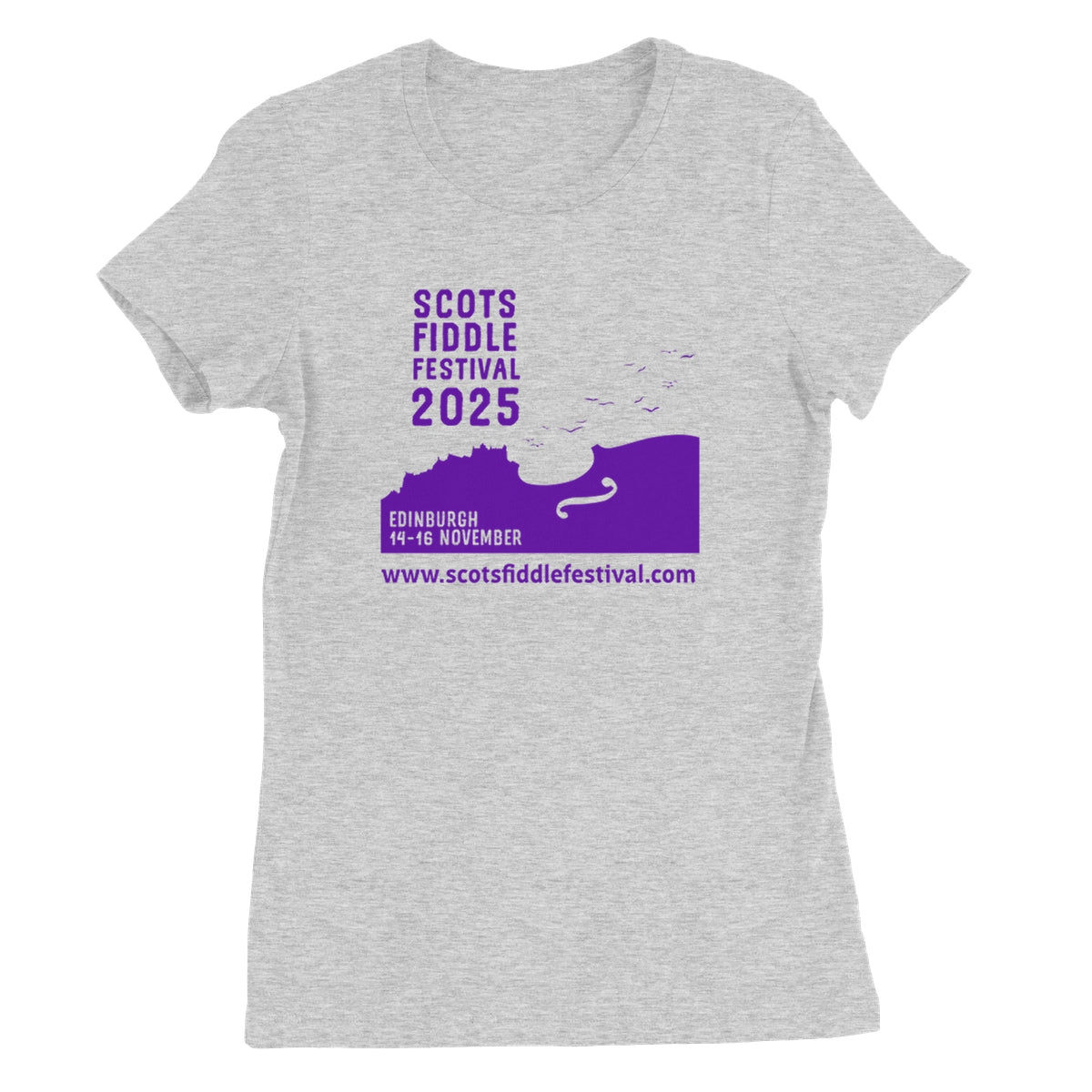 Scots Fiddle Festival Women's Fitted T-Shirt (large logo)