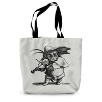  Goblin Playing Fiddle Canvas Tote Bag in size: 
