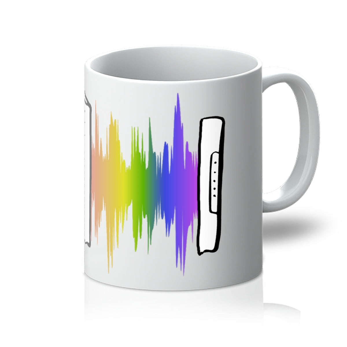Rainbow Soundwave Melodeon Mug