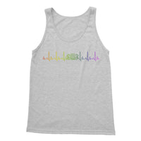 Rainbow Heartbeat Concertina Tank Top