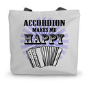 Accordion makes me happy Canvas Tote Bag