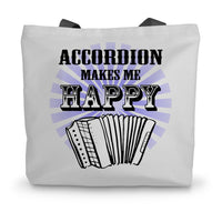 Accordion makes me happy Canvas Tote Bag