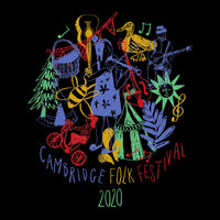 update alt-text with template Cambridge Folk Festival - Design 9 - Women's Fitted T-shirt - T-shirt - Black - Mudchutney