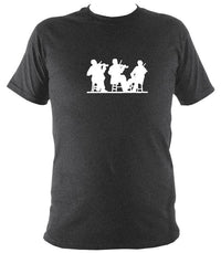 Three Fiddlers Silhouette T-shirt - T-shirt - Dark Heather - Mudchutney