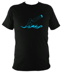 Kitesurfing T-shirt with stylised waves