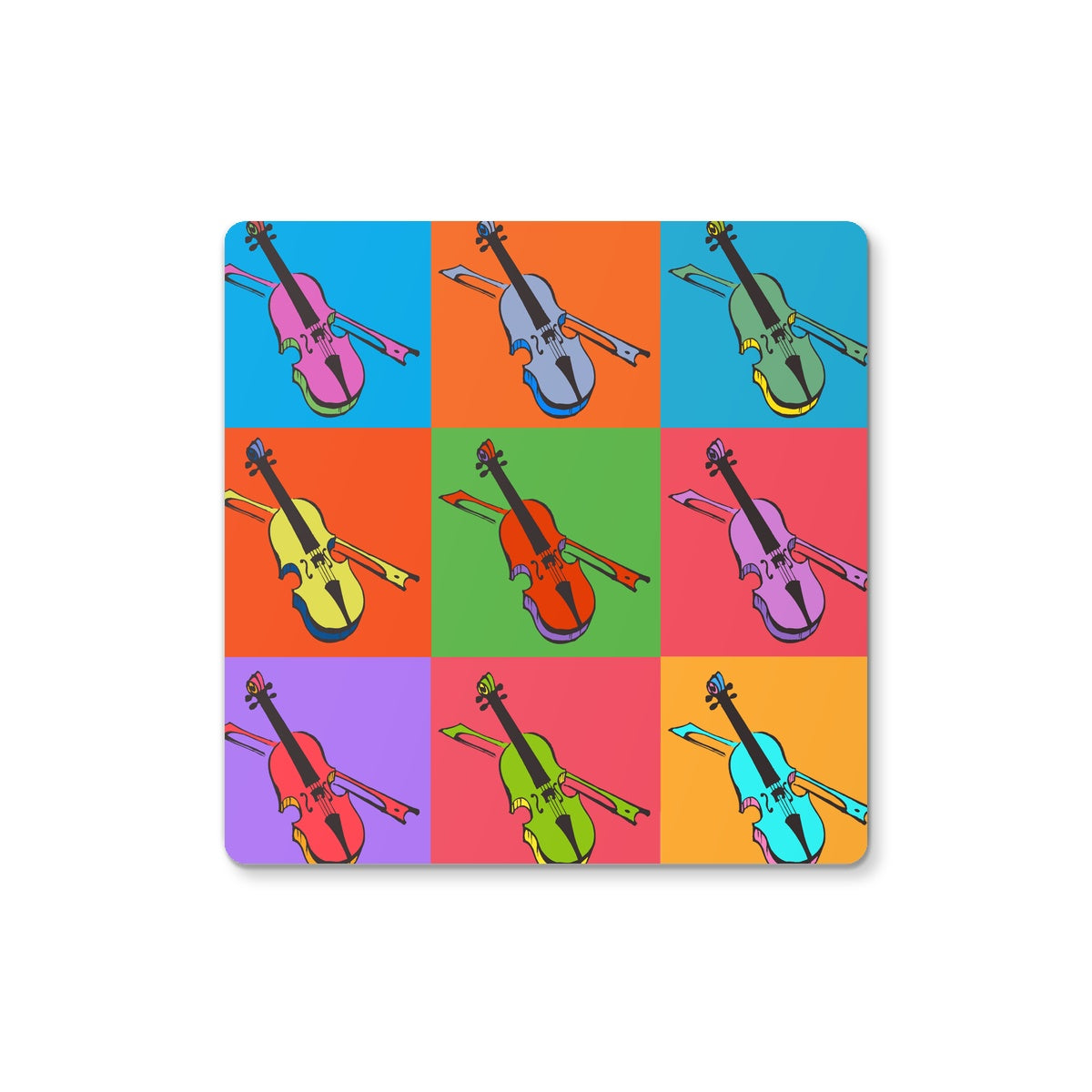 Warhol Style Fiddles Coaster
