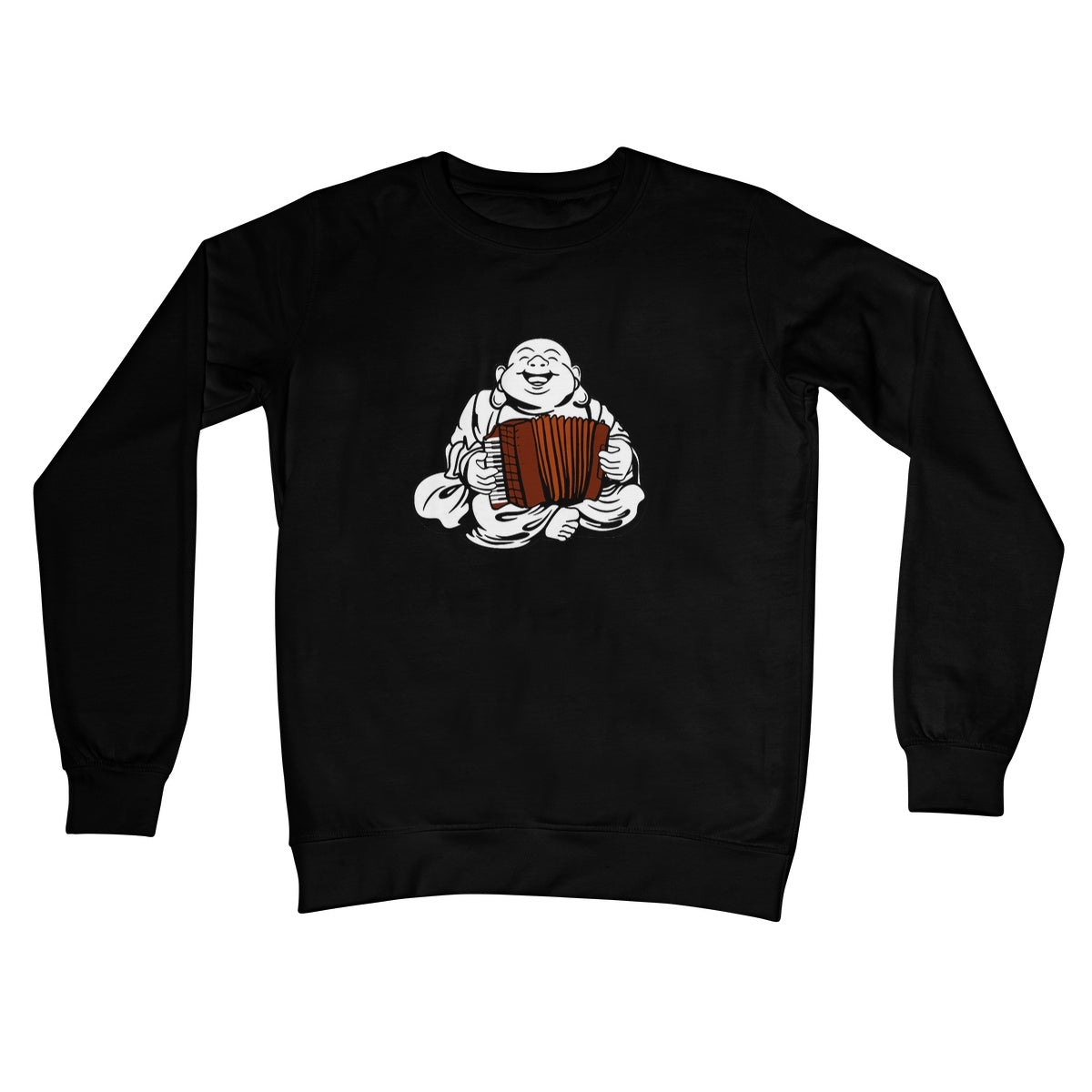 Accordion Playing  Buddha Sweatshirt