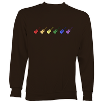 Rainbow Coloured Row of Guitars Sweatshirt