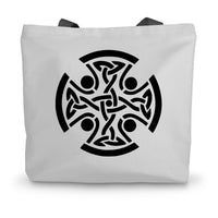 Celtic Woven Cross Canvas Tote Bag