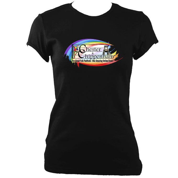 Chester & Chippenham Folk Festival Ladies FItted T-shirt
