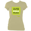 update alt-text with template "I'm Here For The Folk Music" Ladies Fitted T-Shirt - T-shirt - Sand - Mudchutney