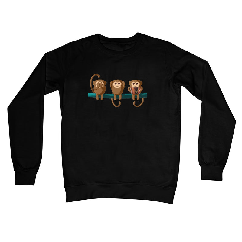 Play No Melodeon Monkeys Crew Neck Sweatshirt