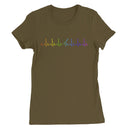 Rainbow Heartbeat Guitar Women's T-Shirt