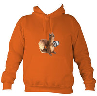 Concertina Playing Squirrel Hoodie-Hoodie-Burnt orange-Mudchutney