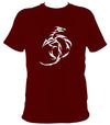 Tribal Dragon T-shirt - T-shirt - Maroon - Mudchutney
