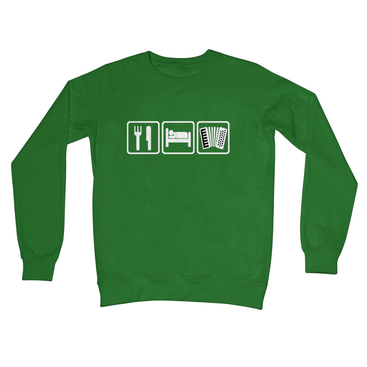 Eat Sleep & Play Accordion Crew Neck Sweatshirt