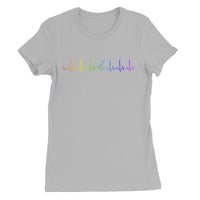 Rainbow Heartbeat Guitar Women's T-Shirt