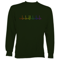 Heartbeat Fiddle in Rainbow Colours Sweatshirt