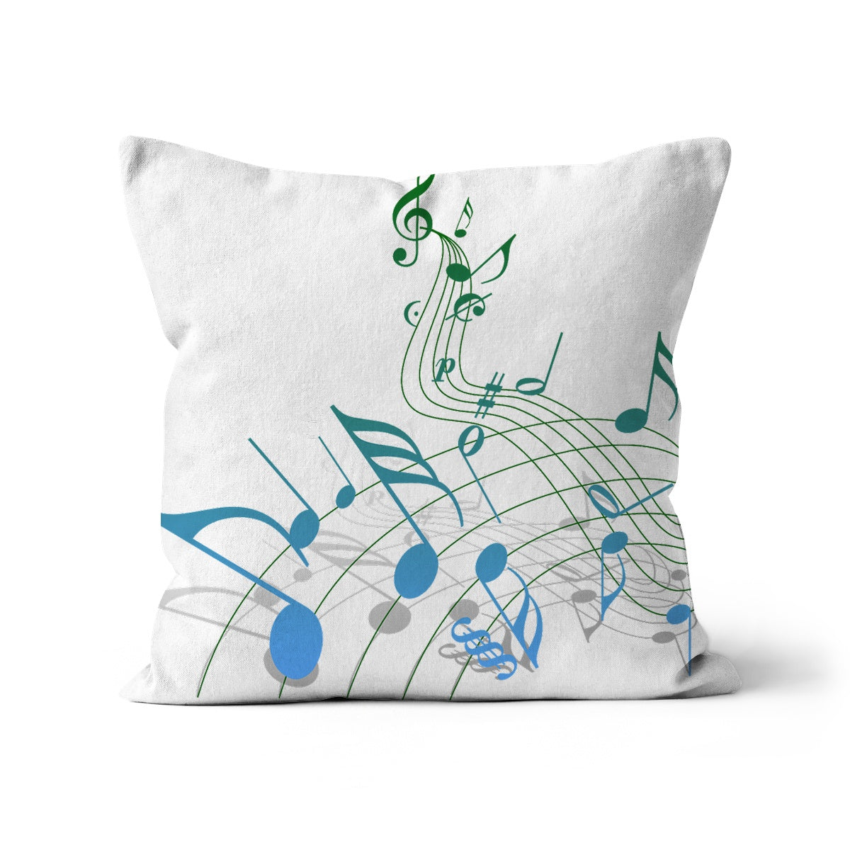 Abstract Music Score Cushion