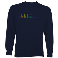 Guitar Heartbeat in Rainbow Colour Sweatshirt